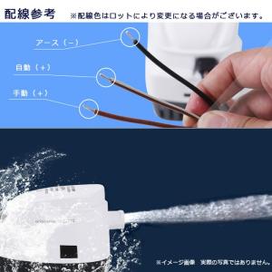 オートビルジポンプ 全自動 12V 小型 水中...の詳細画像2