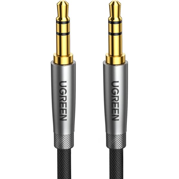 UGREEN 3.5mm オーディオケーブル オスオス 高耐久ナイロン auxケーブル 3.5mmス...
