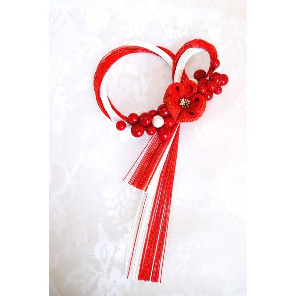 水引　しめ飾り　赤