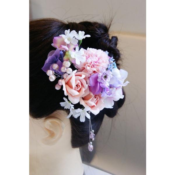 髪飾り　ピンク (成人式)