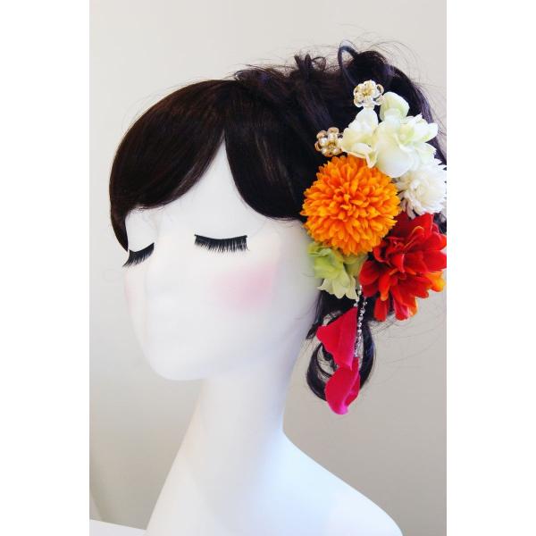 髪飾り　オレンジ