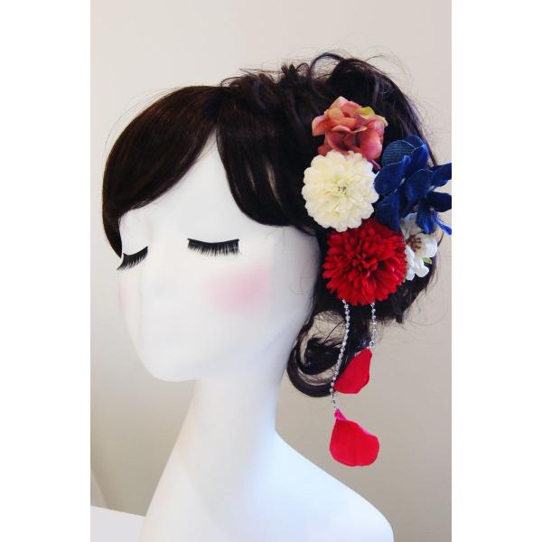 髪飾り　トルコカラー