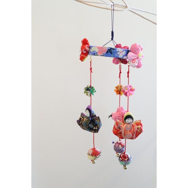 【つるし飾り】　輪飾り（３本）　お雛様つるし飾り　ちりめん細工　縁起物　
