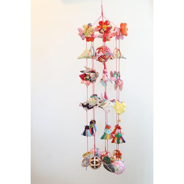 【つるし飾り】　輪飾り（7本）　お雛様つるし飾り　ちりめん細工　縁起物