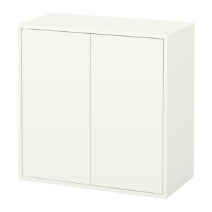 IKEA イケア キャビネット 扉2 棚板1付き ホワイト 白 70x35x70cm b80333953 EKET エーケト｜clair-kobe