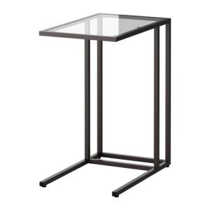 IKEA イケア ラップトップスタンド デスク ガラス ブラックブラウン 黒 茶 35x65cm a80250250 VITTSJO ヴィットショー