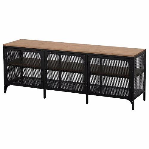 IKEA イケア テレビ台 ブラック 150x36x54cm big30339293 FJALLBO...