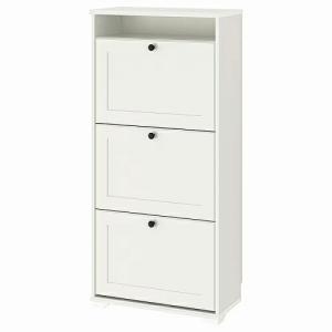 新品　IKEA STALL イケア　ステル STÄLL ステル シューズボックス3段, ホワイト, 79x29x148 cm - IKEA