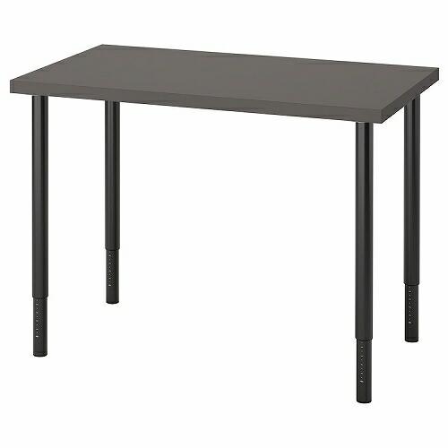 【セット商品】IKEA イケア デスク ダークグレー ブラック 100x60cm big894161...