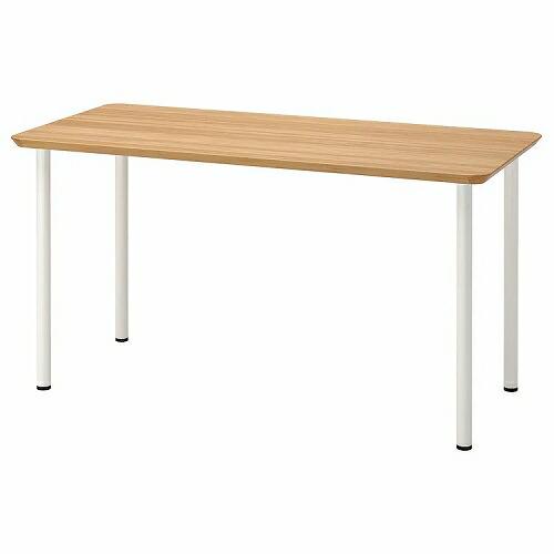 【セット商品】IKEA イケア デスク 竹 ホワイト 140x65cm big89417694 AN...