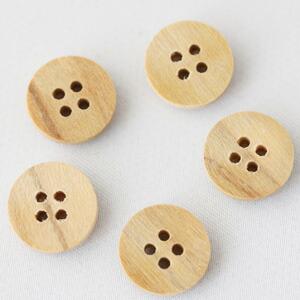 オリーブボタン15mm平面