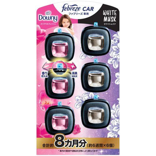 ファブリーズ 消臭芳香剤 車用 イージークリップ ホワイトムスク&amp;ダウニーエイプリルフレッシュ 2....