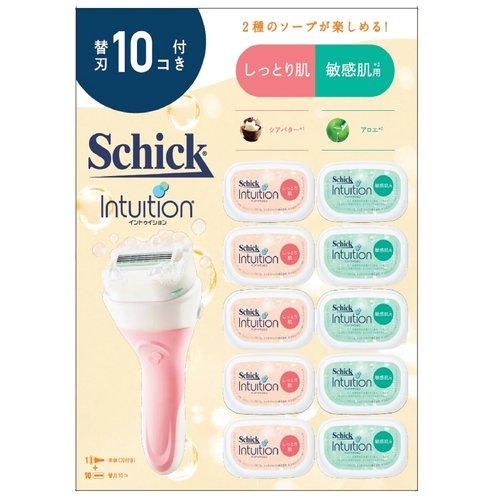 Schick (シック) イントゥイション クラブパック 本体刃付+替刃10個 cost42366