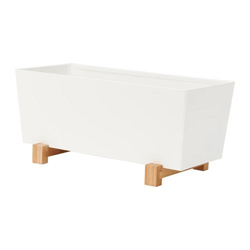 IKEA イケア 鉢カバー ホワイト 白 32x15cm d40289495 BITTERGURKA...