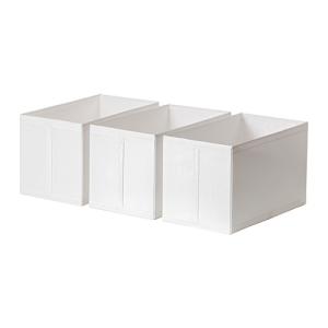 IKEA イケア SKUBB スクッブ ボックス 3 ピース ホワイト 白 d40290371 幅31×奥行き55×高さ33cm