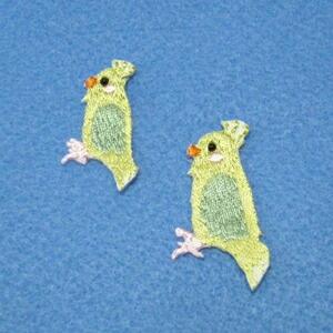 アップリケ デコールワッペン・インコ