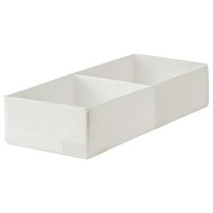 IKEA イケア ボックス 仕切り付き ホワイト20x51x10cm m00474433 STUK ストゥーク｜clair-kobe
