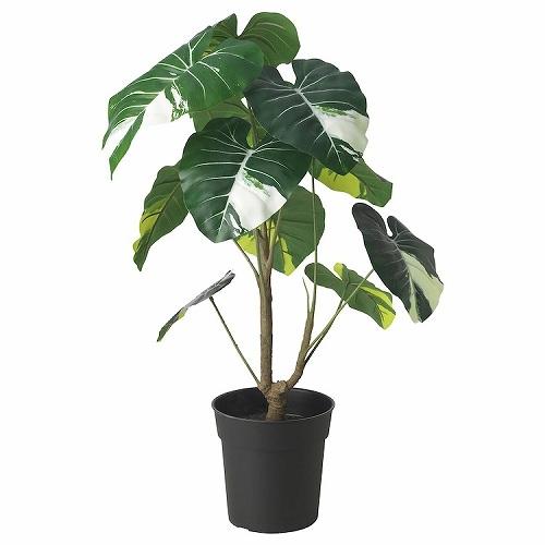 IKEA イケア 人工観葉植物 室内 屋外用 クワズイモ 19cm m00559955 FEJKA ...