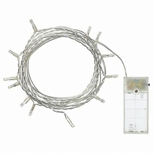 IKEA イケア LEDライトチェーン 全12球 室内用 電池式 シルバーカラー m10421024...