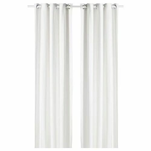 IKEA イケア 遮光カーテン（わずかに透光）1組 ホワイト 145x250cm m10491045...