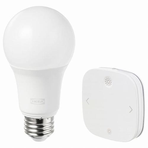 IKEA イケア スターターキット スマート ワイヤレス調光 カラー ホワイトスペクトラム E26 ...