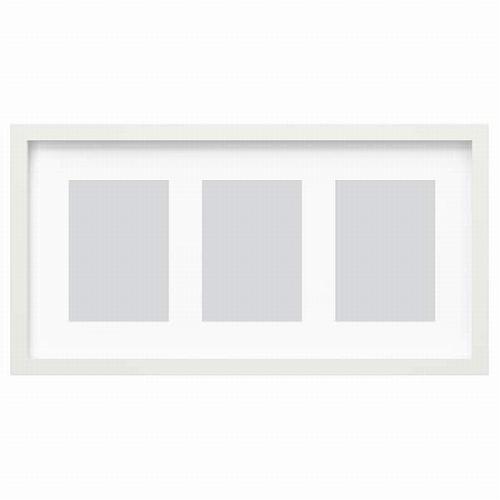 IKEA イケア フレーム 写真3枚用  ホワイト  55x28cm m10553726 RODAL...