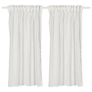 イケア（IKEA） 遮像・採光カーテン 1組 麻/ヘディングテープ付き 145