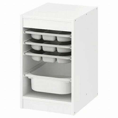 【セット商品】IKEA イケア 収納コンビネーション ホワイト グレー トレイx3個 ホワイト ボッ...
