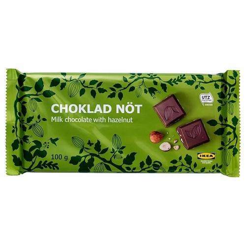 IKEA イケア ヘーゼルナッツ入りミルクチョコレート m20293926 CHOKLAD NOT ...