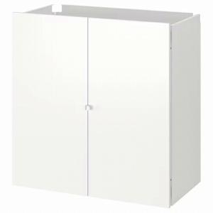 イケア（IKEA） キャビネット 扉2 棚板1付き ホワイト 白 70x35x70cm