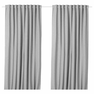IKEA イケア◆カーテン　白/ホワイト◆MERETE メレーテ ２セット有 ② MERETE room darkening curtains, 1 pair, white/with eyelets, 57x84