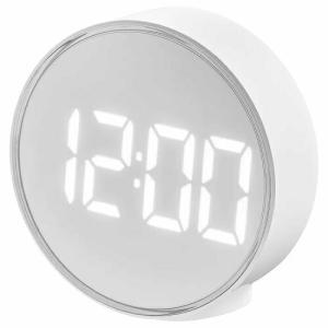 IKEA イケア アラームクロック 時計 ホワイト 白 11cm m20522720 PLUGGET プルゲット