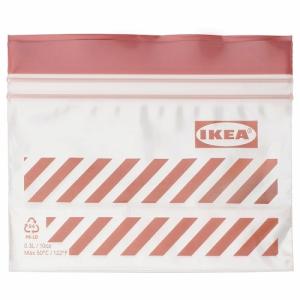 IKEA イケア フリーザーバッグ ストライプ レッド ブラウン 0.3L 25ピース m20564753 ISTAD イースタード｜clair-kobe