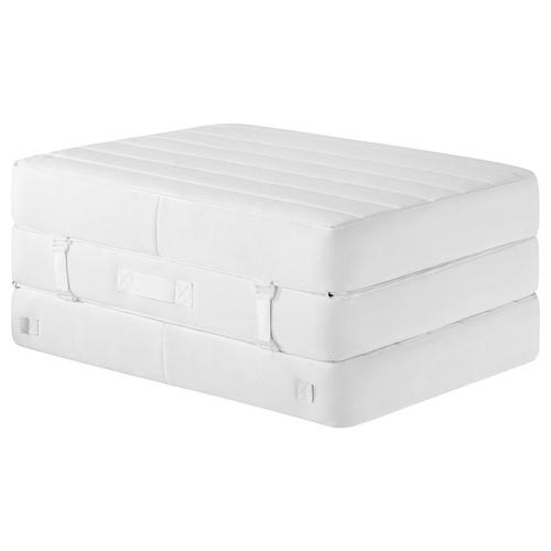 IKEA イケア ポケットコイルマットレス 折りたたみ式 かため/ホワイト 90x200 cm  m...