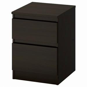 IKEA イケア チェスト（引き出し×2） ブラックブラウン 35x49cm m30355706 KULLEN クレン｜株式会社 クレール