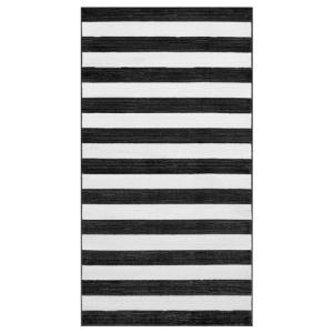 イケア（IKEA） ラグ 平織り ホワイト 白 ブラック 黒 133x195cm