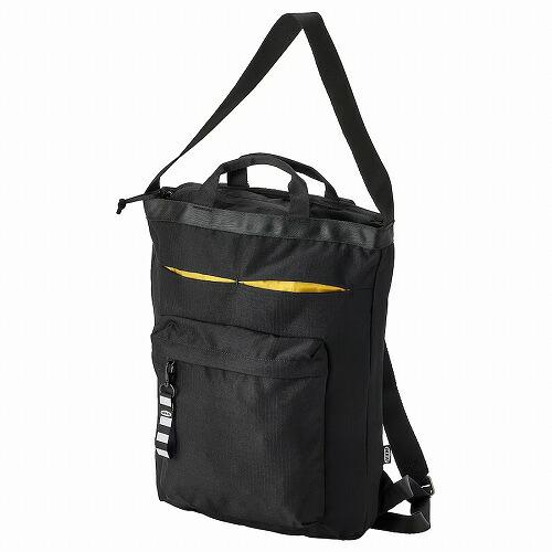 IKEA イケア トラベルトートバッグ ブラック 28x12x44cm 16L m50487918 ...