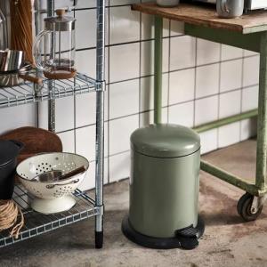 IKEA イケア ペダル式ゴミ箱 グレーグリー...の詳細画像1