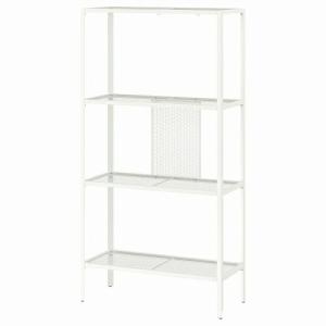 IKEA イケア シェルフユニット メタル ホワイト 60x25x116cm m60483873 BAGGEBO バッゲボー｜clair-kobe