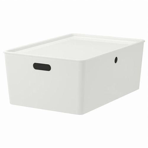 IKEA イケア ふた付きボックス ホワイト 37x54x21cm m69561201 KUGGIS...