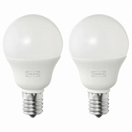 IKEA イケア LED電球 E17 440ルーメン 球形 オパールホワイト 2ピース m70498...