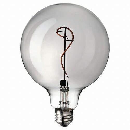 IKEA イケア LED電球 E26 140ルーメン 球形 グレークリアガラス 125mm m805...