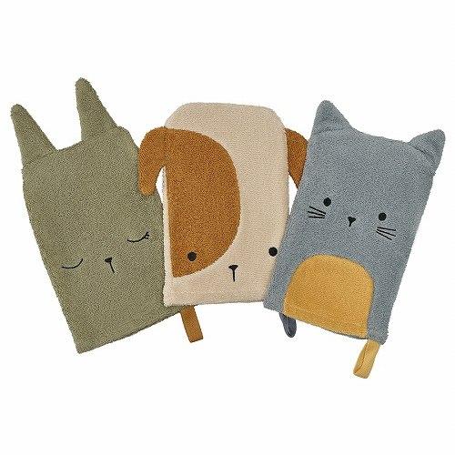 IKEA イケア ウォッシングミット 14x22cm 3ピース m80573617 GULDVAVA...