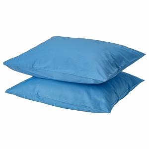 【カバーのみ】IKEA イケア 枕カバー ブルー 50x60cm 2ピース m80575720 DVALA ドヴァーラ｜clair-kobe