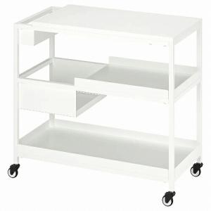 【極美品】IKEA TROTTEN トロッテン　ワゴン　キャスター付き イケア（IKEA） IKEA - - TROTTEN -トロッテン- ワゴン ホワイト 80x40