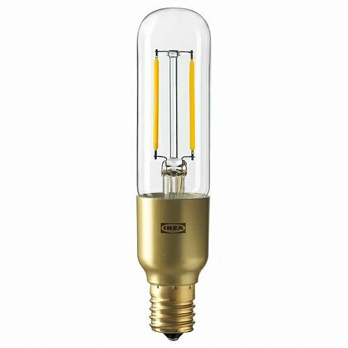 IKEA イケア LED電球 E17 200ルーメン 調光可能 チューブ形 クリアガラス 25mm ...