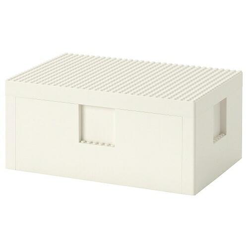 IKEA イケア  レゴボックス ふた付き ホワイト26x18x12cm LEGO コラボ n304...
