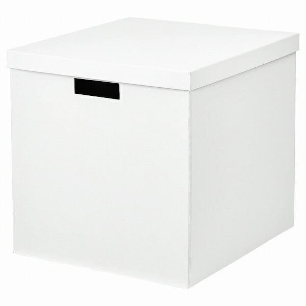 IKEA 収納ボックス ふた付き ホワイト 白 32x35x32cm n60469301 TJENA...