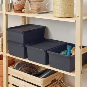 IKEA イケア 収納ボックス ふた付き ブラ...の詳細画像3