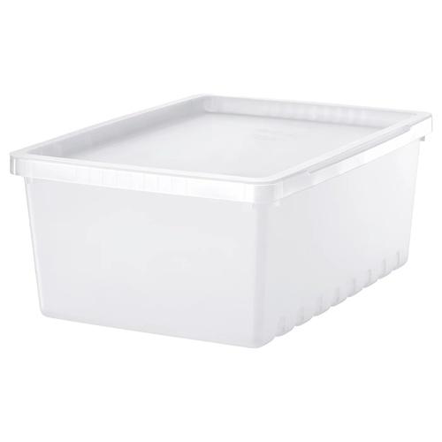IKEA イケア 収納ボックス ふた付き 透明 35x/9l 25x14cm s49630074 U...